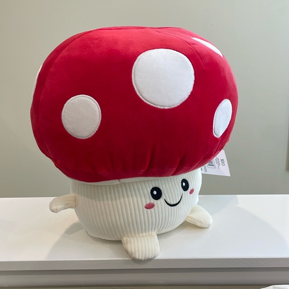 NWT 12” Smoochy Pals Red Mushroom 🍄 Squishy Plush by Linzy Toys - Picture 2 of 4